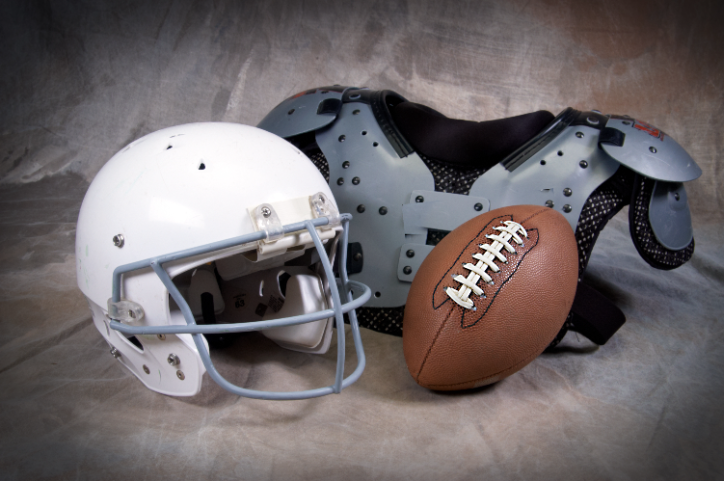 football and equipment